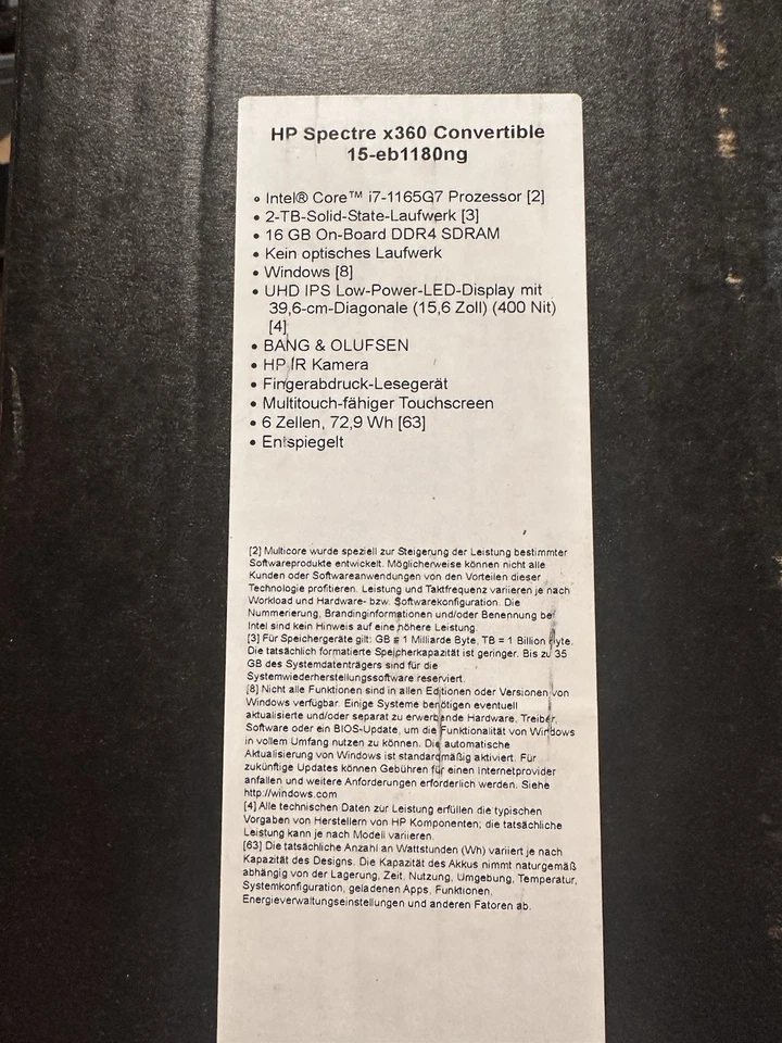 hp spectre x360 convertible 15-eb1xxx - Bild 4 von 4
