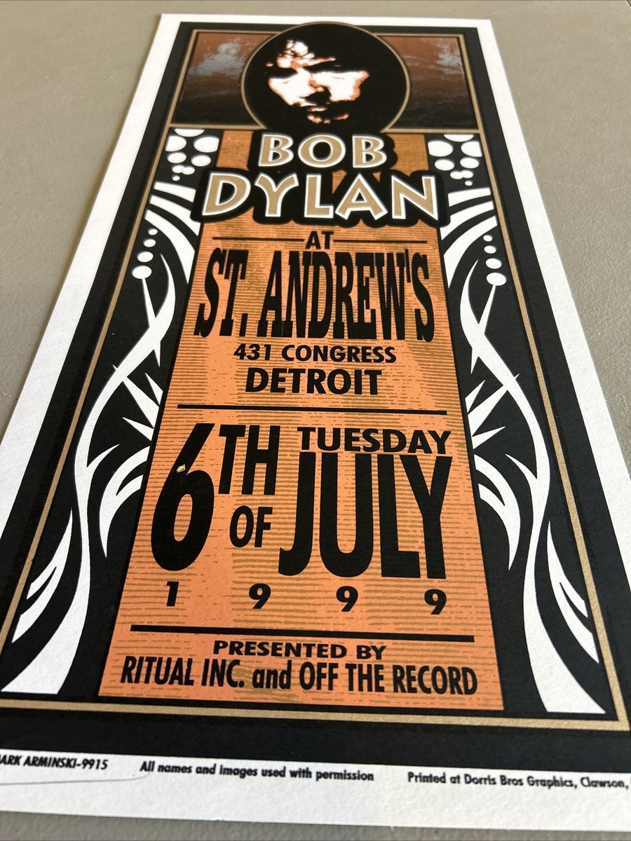 BOB DYLAN 超レア　ポスターサイズB2 Bob Dylan Poster - Signed By Mark Arminski 22x10.5 | eBay