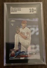 Shohei Ohtani 2018 Topps Chrome Refractor SGC 10 🔥🔥🔥🔥