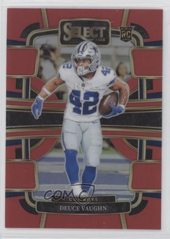 2023 Panini Select Concourse Red Prizm 98/99 Deuce Vaughn #28 11ds