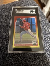 2018 Donruss Optic #56 Shohei Ohtani Running Red & Yellow Prizm SGC 10
