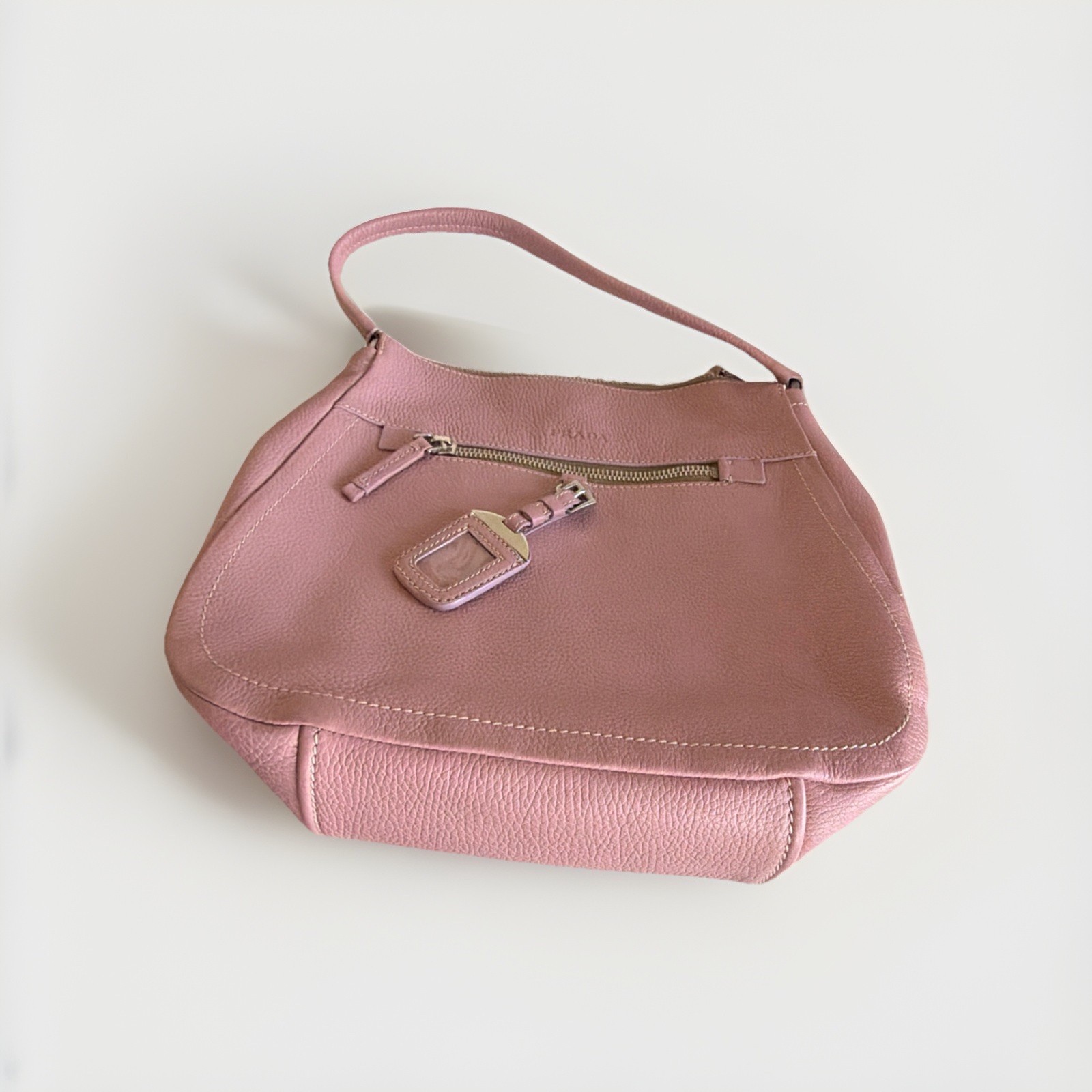 TIME CAPSULE | Archival 1990s PRADA Vitello Daino Hobo in Rare Peonia image 3