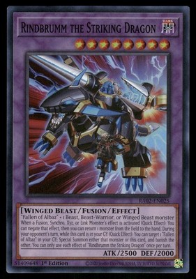 Yugioh Rindbrumm the Striking Dragon RA02-EN025 Super Rare 1st Edition NM