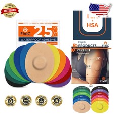 Adhesive Patches 25ct for Libre 1/2/3 G7 - Waterproof Breathable