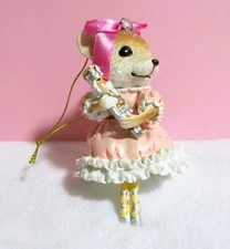 Ballerina Mouse & Nutcracker Hanging Christmas Ornament NWT Holiday Lane