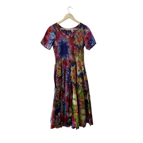 VETEMENTS Drapers Damons abito piccolo midi manica corta colorato gonna intera cotone donna