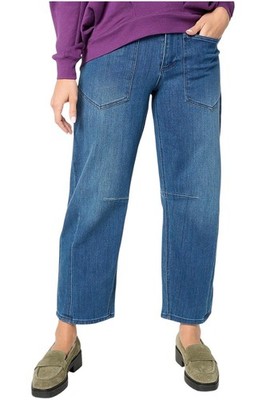 Carla Rockmore Collection Women's Barrel Leg Jean Indigo Medium Wash