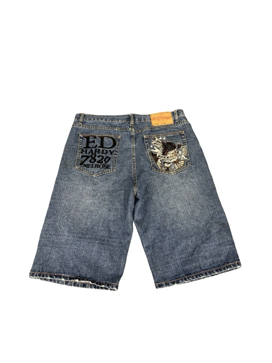 Ed Hardy Cotton Denim Shorts for Men for sale | eBay