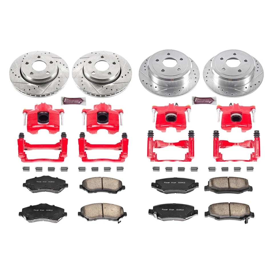 PowerStop KC2798 Brake Kit For Jeep Wrangler JK 2018 Front Rear Foto 2 de 4