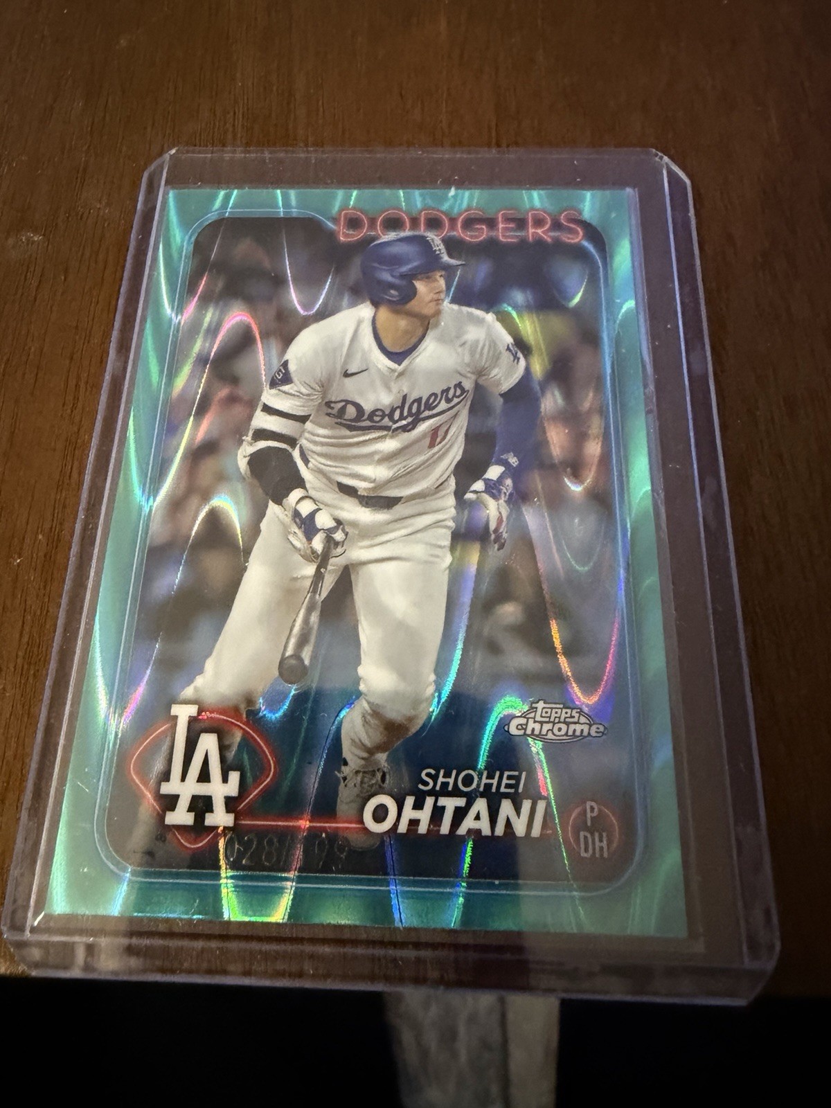 2024 Topps Chrome - Shohei Ohtani #1 Aqua Lava Refractor 28/199