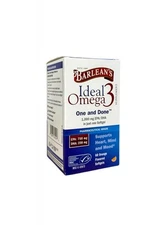 Barlean's Ideal Omega 3, 1,000mg EPA/DHA, 60 Orange Softgels, EXP 12/2026