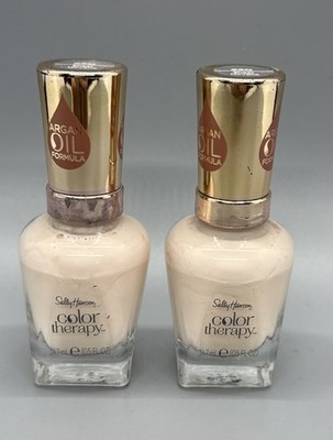 2x Sally Hansen Color Therapy Nail Polish Color 230 Sheer Nirvana Argan Oil