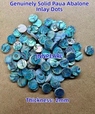 JNNPEARL 2mm Thick 10mm 105pcs Paua Abalone Inlay Dots for Guitar Banjo