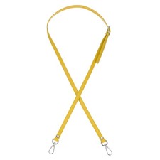 47" Adjustable PU Leather Purse Strap with Silver Hardware Yellow