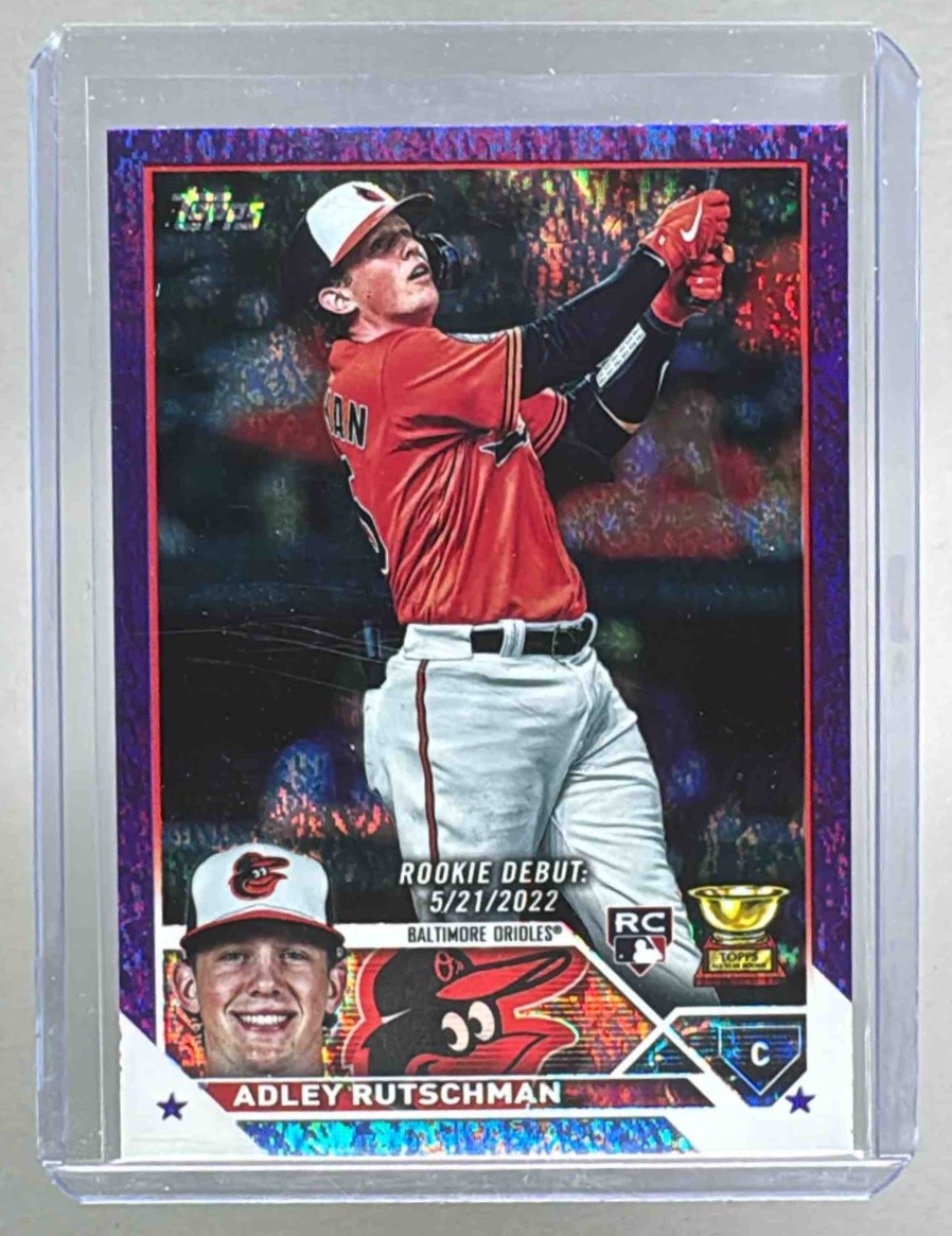 Adley Rutschman 2023 Topps Update #US180 Purple Foil Rookie RC /799