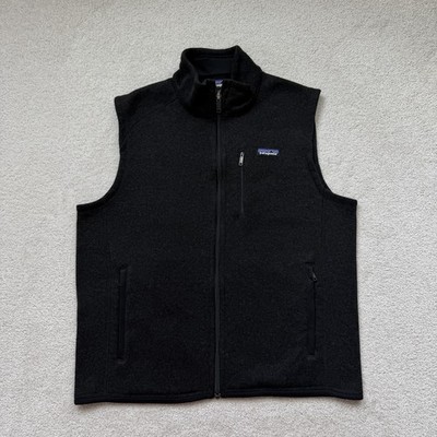 Patagonia Better Sweater Fleece Vest Mens Large Black Full Zip Outdoor
