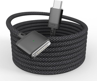 USB-C zu MagSafe 3 Kabel 140W   Magnetisch für MacBook Pro/Air M4 (2m Schwarz)