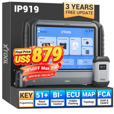 XTOOL IP919 Coding Key Programming Full System Diagnostic Tool OBD2 Scanner AI
