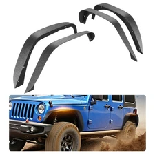 VEVOR Fender Flare Front & Rear Fender Flares Fits 2007-2018 JK/JKU 2/4 Doors