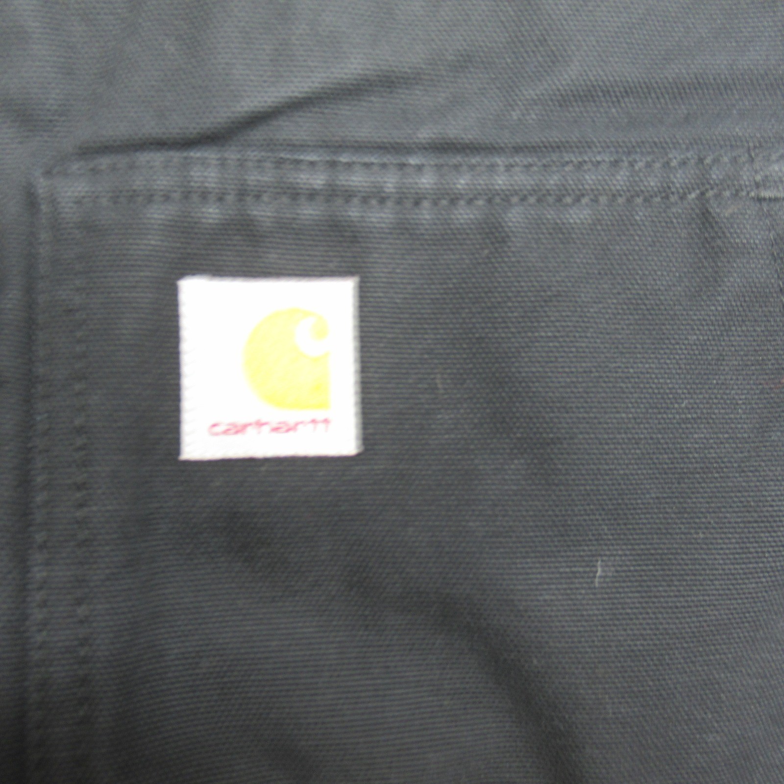 Carhartt Washed Duck Jacket Men Large Blk Insulated Active Hood Loose Work LOGO thumbnail 7