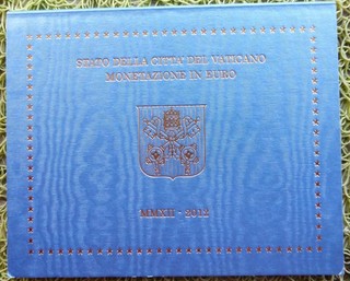 COFFRET BU Vatican 2012 8 pièces 1 cent à 2 euros Pape Benoit XVI