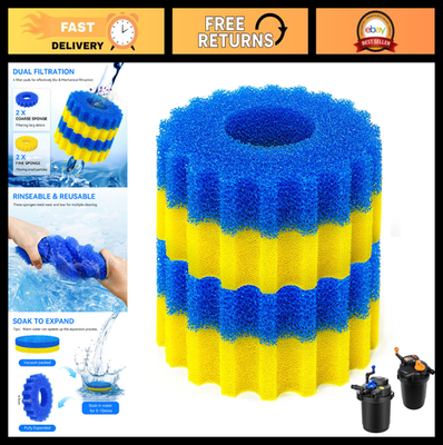#ad Pond Filter Sponge Replacement for 1580 1840 GPH Filters Foam Media Pad for Ko $29.99