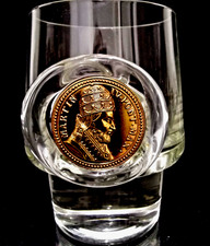 5x Gläser mit Münzen  H/D: 9,7 x 6,3 cm / Gewicht je Glas 373 Gramm