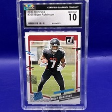 2023 Panini Donruss #305 Bijan Robinson Rated Rookie RC CGC 10 Atlanta Falcons