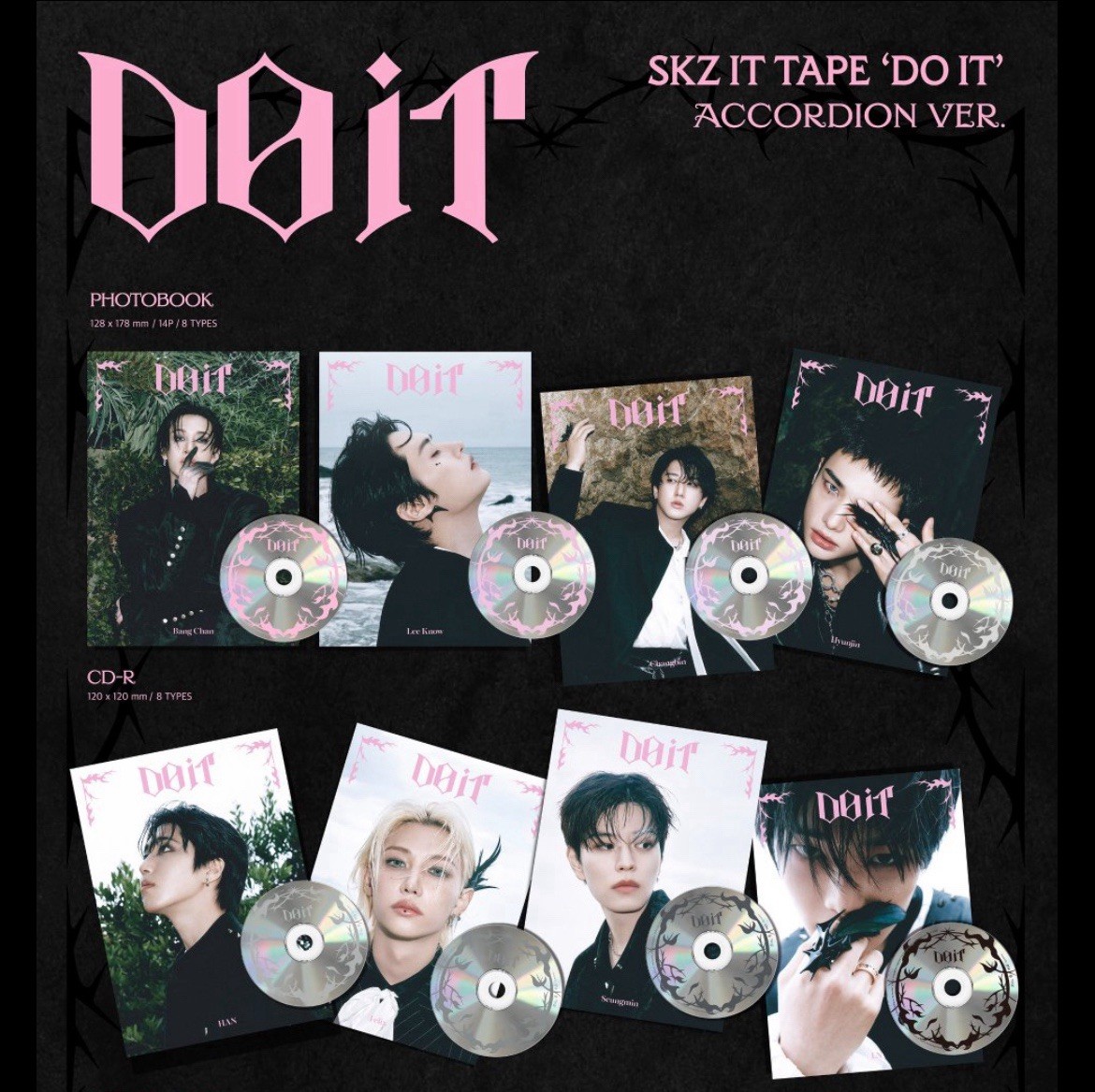 Stray Kids SKZ IT TAPE [ DO IT ] Album Accordion ver. official Set
