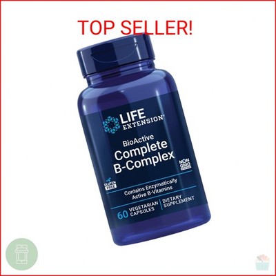 Life Extension BioActive Complete B-Complex, Heart, Brain and Nerve Support, Hea