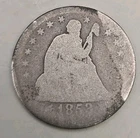 1853 Seated Liberty Silver Quarter 25c - Philadelphia Mint