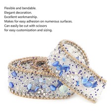 2.5cm DIY Diamond Mesh Wrap Roll Crystal Rhinestones Chain Trim Ribbon