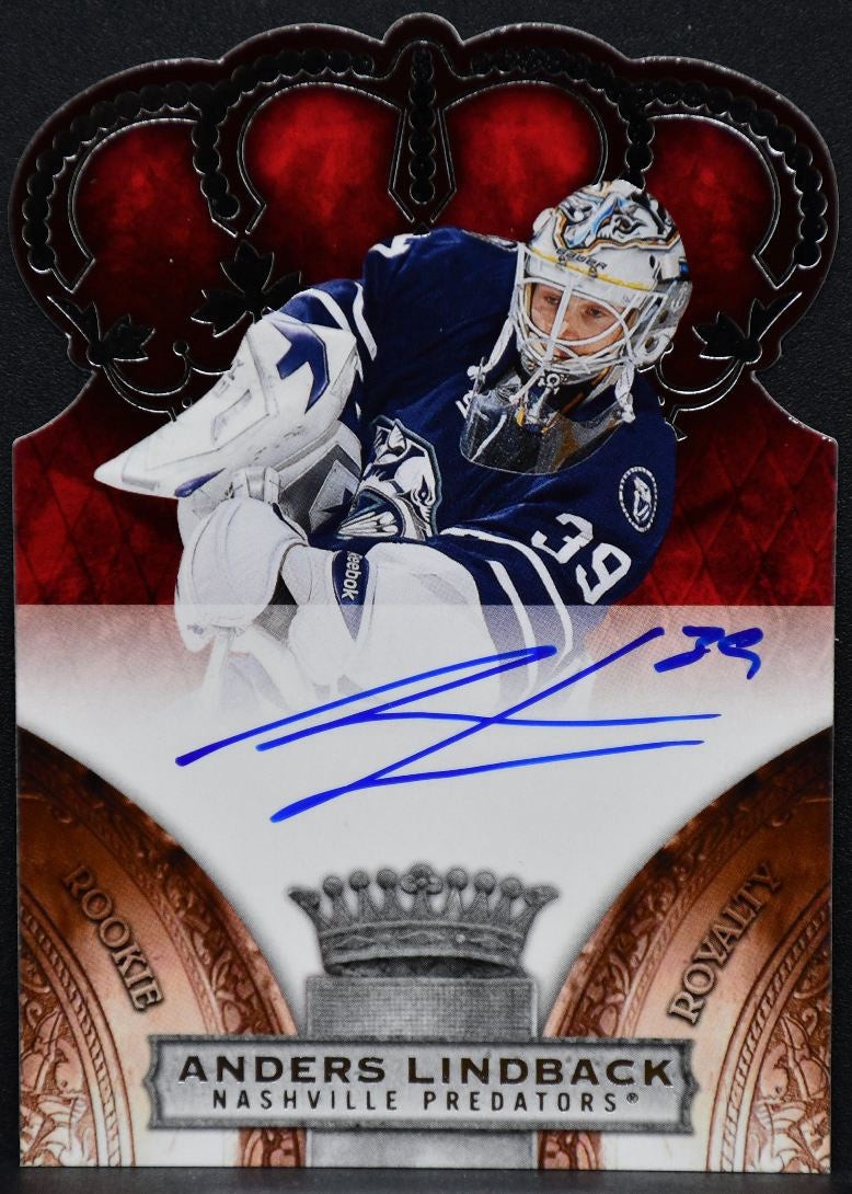 2010-11 Panini Crown Royale Rookie Royalty Anders Lindback 145 RC Auto 3924