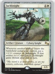 Jackknight 11/216 Unstable MTG Rare Artifact Creature