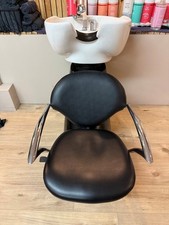 Hair salon back wash units - adjustable basin and seat
