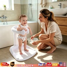 Adjustable Height Baby Bath Shower Stand with Anti-Slip Base, Portable Helper