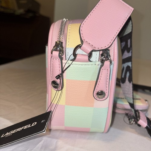 New KARL LAGERFELD PARIS Blush Combo Multicolor Crossbody Bag Handbag MSRP $178 - Picture 4 of 20