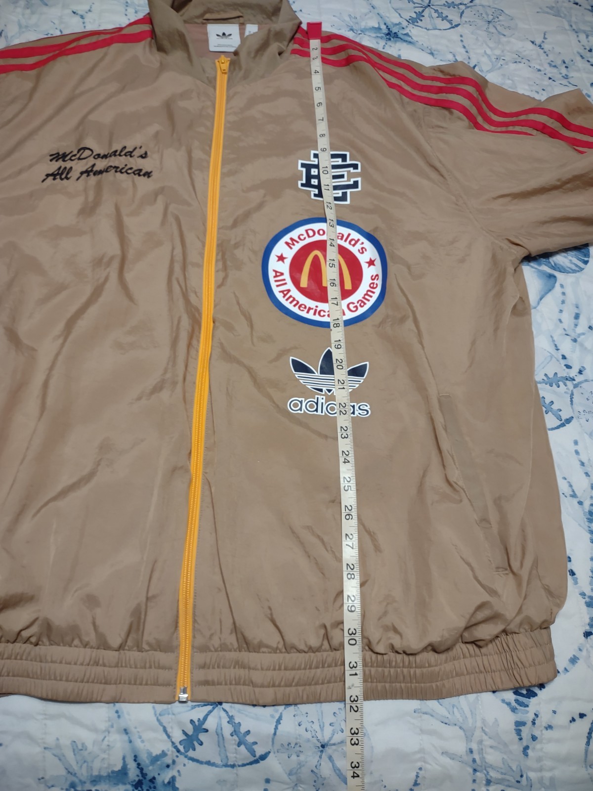 Men's Adidas x Eric Emanuel McDonalds All American Ceremony Jacket HI5589 XL 