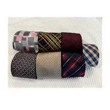 7 Pc Lot Mens Ties Used New Mix VanHeusen Ted...