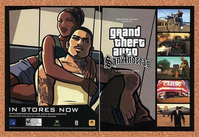 2003 Grand Theft Auto San Andreas PS2 Original Advertisement / Retro Promo v4