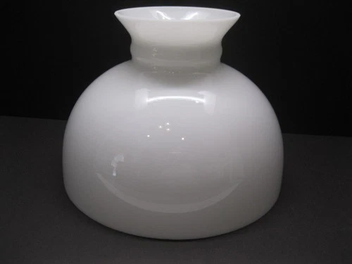 Vntg White Milk Glass 10" fitter Aladdin B&H Rayo Coleman lamp shade EUC