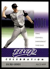2003 Upper Deck MVP Celebration Craig Counsell 0132/2001 Arizona Diamondbacks