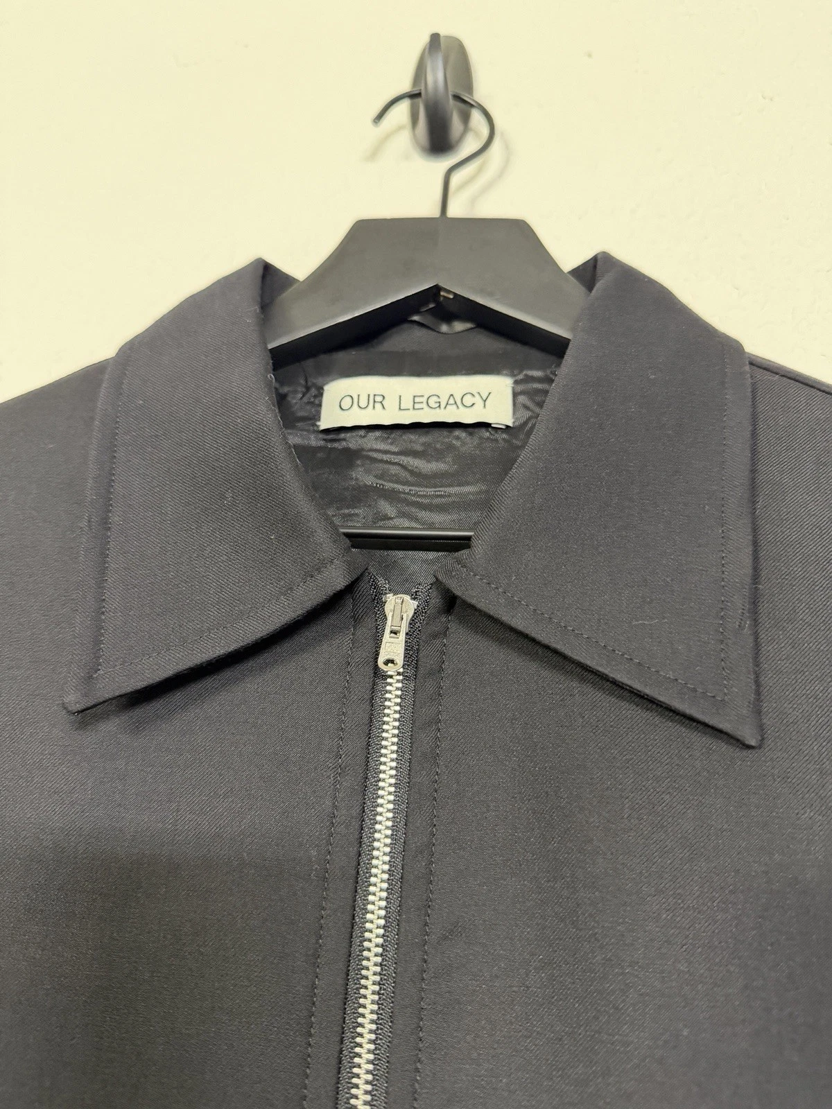 Our Legacy Black Wool Mini Jacket Size 46 - product detail image 2