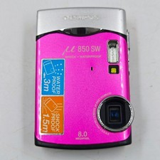 Olympus 850 SW 8.0 MP Digital Camera Pink/Silver - Not Working
