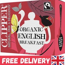 Clipper Organic English Breakfast Tea Bags | 80 Count Unbleached & Eco-Friendly 0.07 per strip
