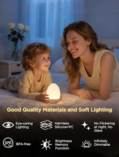Egg Light Nursery 256 RGB Baby Night Light Rechargeable Night Light Kids Bedside