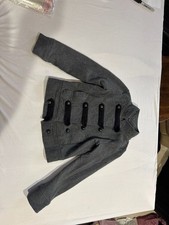 GapKids Girls Grey Military Style Fleece Jacket Size M 8 D2-015