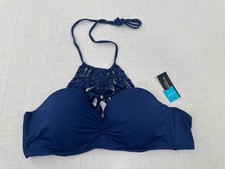 Ambriella Womens Size Large Navy Blue Push Up Swin Top New With Tags NWT