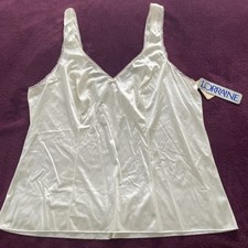 Vintage Lorraine Ivory Camisole Tank Top Slip Cami Size 46 NOS USA