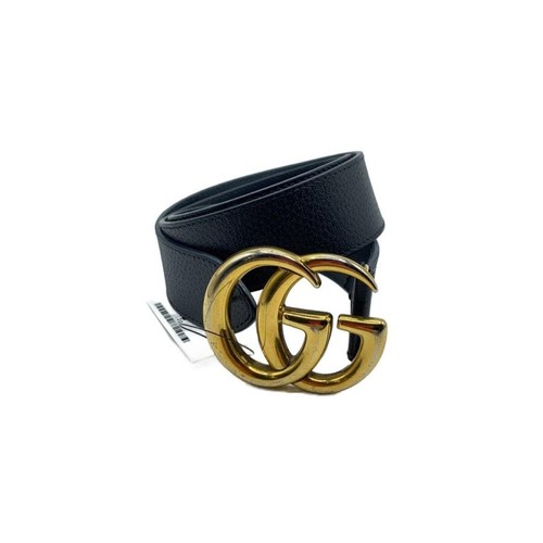 Used GUCCI◆Belt/Leather/BLK/Men's/406831/GG Marmont//